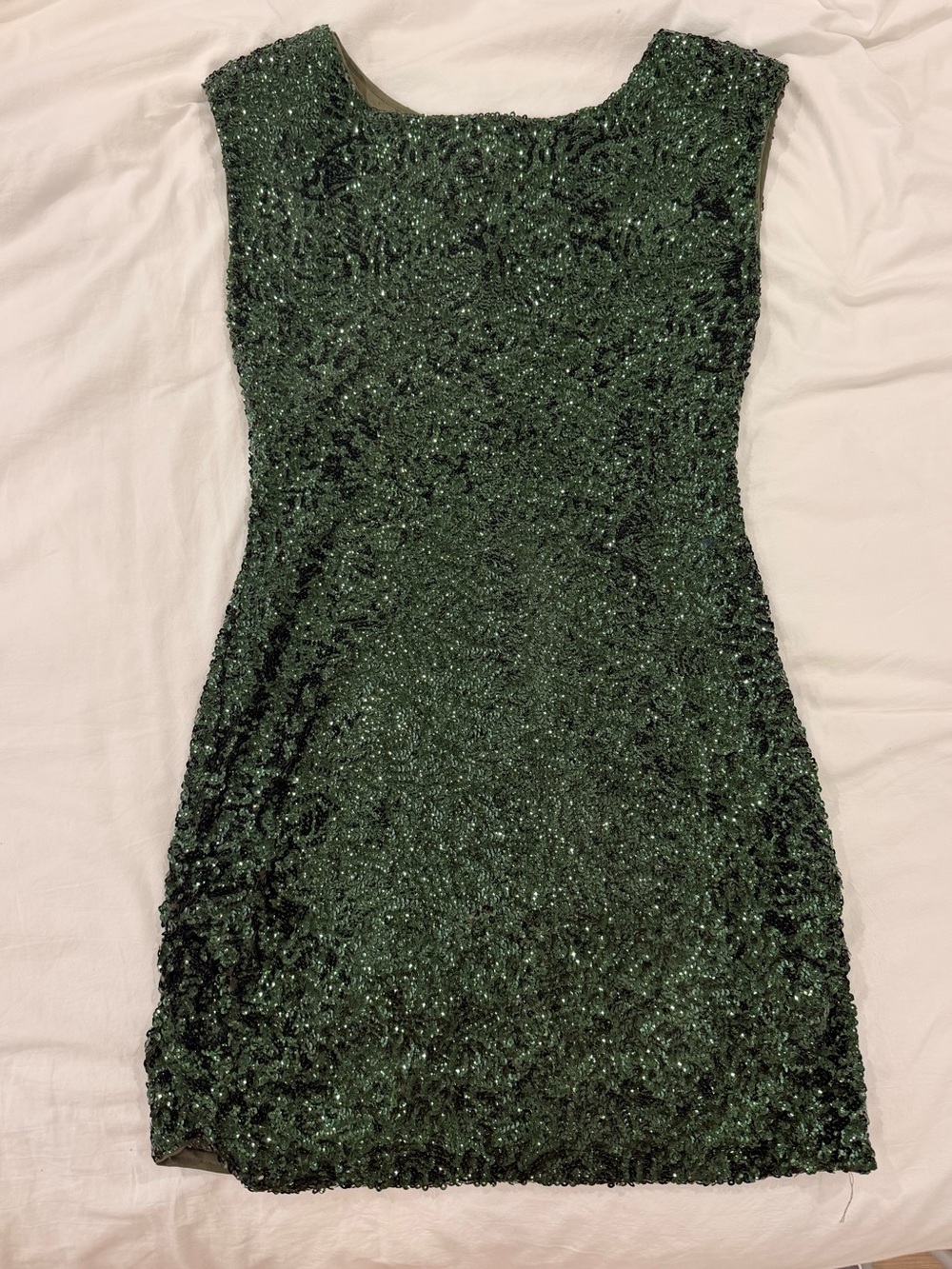 Alice + Olivia Sequined Emerald Green Cocktail Dress